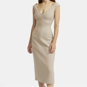 Theory Beige Midi Dress